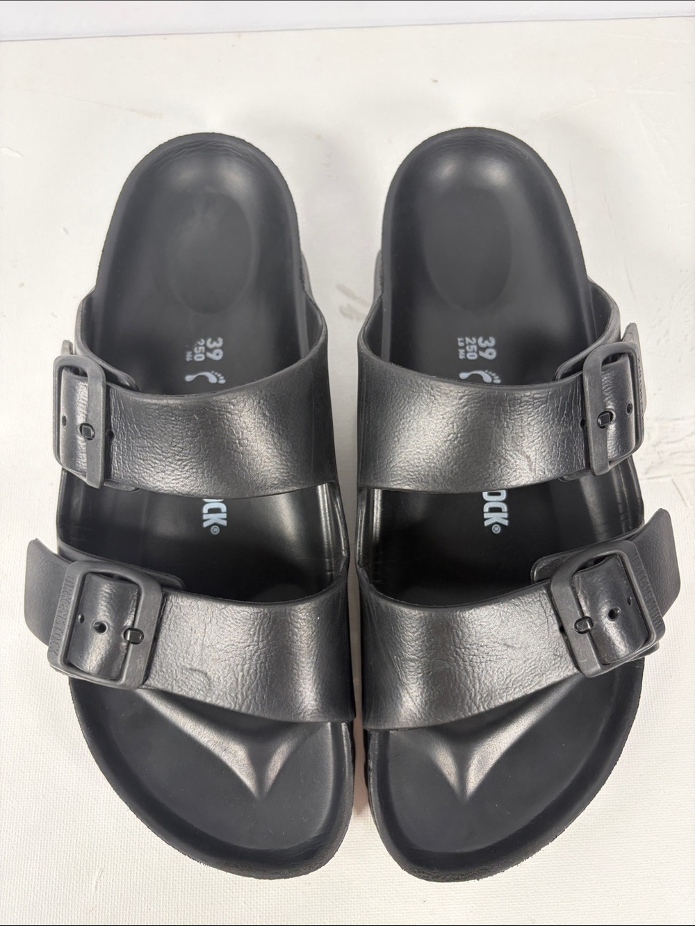 Birkenstock Arizona EVA Black Sandals Women’s EU 39 US 8 Double Strap Germany - Picture 3 of 11